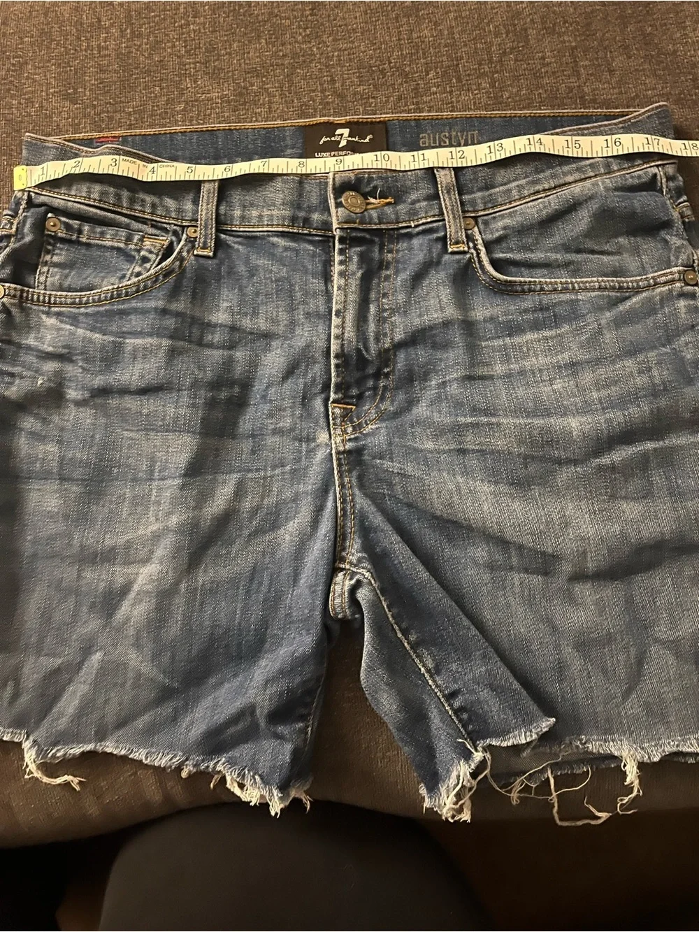 7 for All Man Kind Austyn Denim Shorts